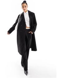 ONLY - Longline Double Breasted Wool Coat - Lyst