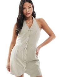Miss Selfridge - Tailored Halter Mini Dress - Lyst