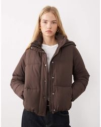 New Look - Hooded Puffer Coat - Lyst
