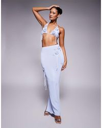 Wanderdoll - Delilah Knitted Corsage Detail Maxi Skirt Co-ord - Lyst