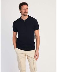 French Connection - 1/2 Zip Short Sleeve Polo Shirt - Lyst