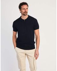 French Connection - 1/2 Zip Short Sleeve Polo Shirt - Lyst