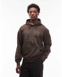 Carhartt - Hackwork - sweat à capuche oversize à enfiler - marron foncé - Lyst