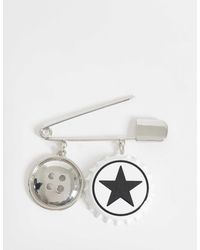 ASOS - Broche épingle à nourrice à bouton et capsule - Lyst