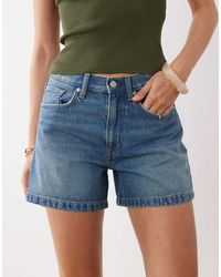ARKET - Mid Waist Five-pocket Denim Shorts - Lyst