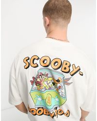 ASOS Oversized T-shirt Met Scooby Doo-print - Wit
