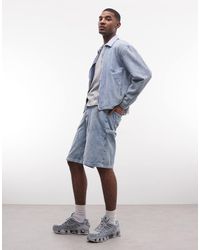 Liquor N Poker - Washed Cord Denim Jorts - Lyst