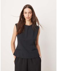 Abercrombie & Fitch - Longline Tailored Top - Lyst