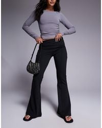 ASOS - Sculpting Fold Over Waist Flare Trouser - Lyst
