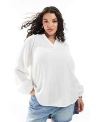 ONLY - Cheesecloth V Neck Blouse - Lyst