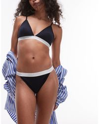 Tommy Hilfiger - Tanga Thong With White Logo Taping - Lyst