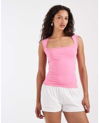 JJXX - Soft Square Neck Top - Lyst