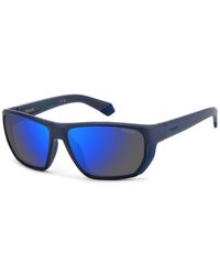 Polaroid Sunglasses - Sporty Rectangular Sunglasses With Mirror Polarized Lenses - Lyst