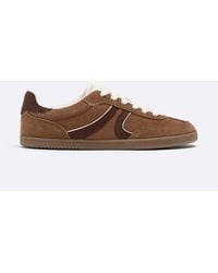 Stradivarius - Barefoot Retro Leather Trainers - Lyst