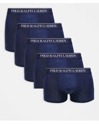 Polo Ralph Lauren - 5 Pack Logo Waistband Trunks - Lyst