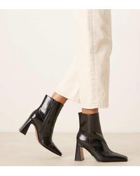 ASOS - Wide Fit Elodie Chisel Toe Heeled Boots - Lyst