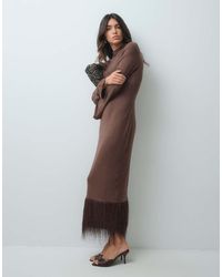 ASOS - Supersoft Fluffy Midi Dress - Lyst