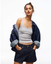 Bershka - '90s Denim Shorts - Lyst