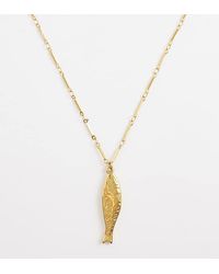 ASOS - Asos Design Curve Waterproof Stainless Steel Necklace With Fish Pendant - Lyst
