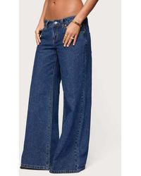 Edikted - Raiyne Low Rise Wide Leg Jeans - Lyst