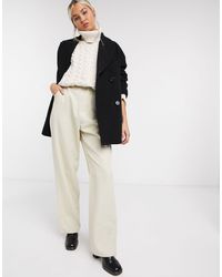 & Other Stories Recycled Boucle Wool Oversize Coat - Black