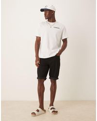 Calvin Klein - Slim Turn Up Denim Shorts - Lyst