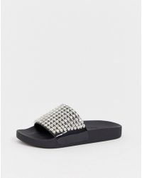 ASOS Featuring - Slider mit Verzierung - Schwarz