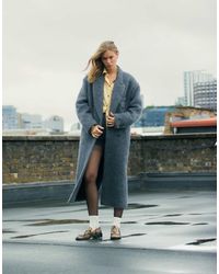 TOPSHOP - Premium Wool Blend Brushed Formal Coat - Lyst