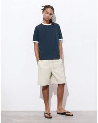 Pull&Bear - Bermuda Short Met Elastische Tailleband - Lyst