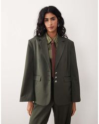 Vila - Hammered Button Tailored Blazer - Lyst