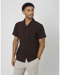 Brave Soul - Textured Revere Collar Short Sleeve Shirt - Lyst