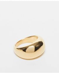 ASOS - – er ring aus wasserfestem edelstahl mit gewölbtem design - Lyst