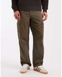 New Look - Pantaloni Cargo Comodi Kaki Scuro - Lyst