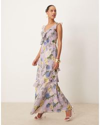 ANAYA - Floral Strappy Maxi Dress - Lyst