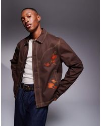 ASOS - Embroidered Harrington Jacket - Lyst