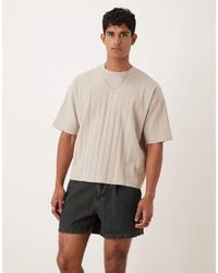 ASOS - Pantaloncini Di Jeans Taglio Corto Con Pieghe Lavaggio Medio - Lyst