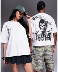 ASOS - Unisex Oversized Boxy T-shirt With Green Day Prints - Lyst