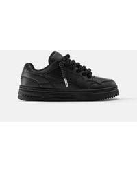 Pull&Bear - Sneakers Stringate Nere - Lyst