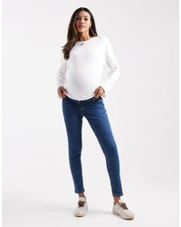 ASOS - Asos Design Maternity Skinny Jeans With Over Bump - Lyst