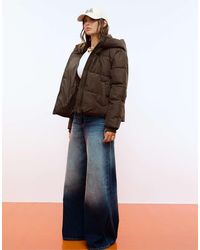 Stradivarius - Basic Hooded Puffer Jacket - Lyst