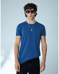 Bershka - Short Sleeve Roll Up T-shirt - Lyst