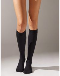Calzedonia - Thermal Ultra-Opaque Knee-High Socks - Lyst