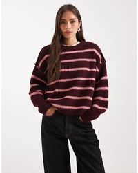 ONLY - – lockerer, gestreifter oversize-pullover - Lyst