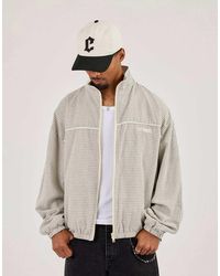 CERNUCCI - Check Funnel Neck Track Jacket With Piping - Lyst