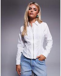 ASOS - Asos design petite – schmal geschnittenes hemd - Lyst