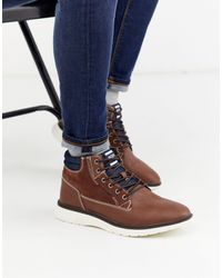 Fashion Clothes, Shoes & Accessories suneducationgroup.com Jack & Jones  STOKE Mens Nubuck Leather Lace Up Casual Ankle Boots Honey/Coffee