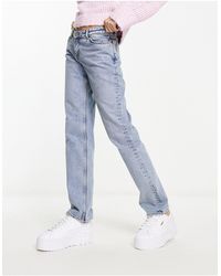 Monki - Moop Low Rise Straight Leg Jeans - Lyst