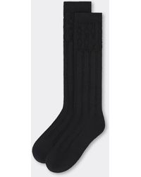 Calzedonia - Lace-Patterned Long Socks With Wool - Lyst