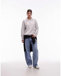 CAT WWR - 1/4 Zip Loose Fit Knit Polo - Lyst