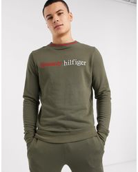 Tommy Hilfiger Remix - Lounge Sweatshirt Met Logo - Groen